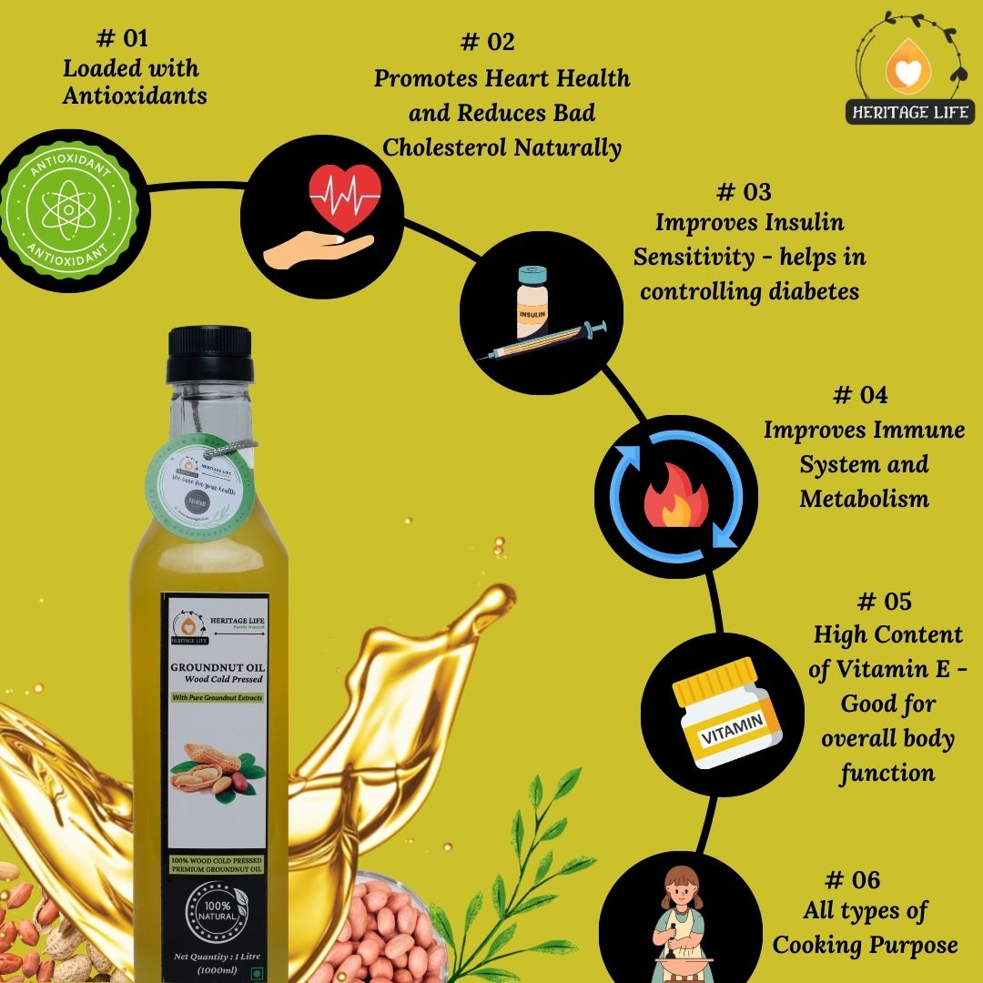 Wood Cold Pressed Groundnut Oil - 100 ml