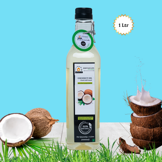 Wood Cold Pressed Coconut Oil - 1 Ltr (1000 ml)