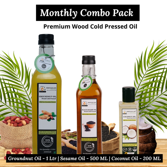 Monthly Combo Pack - Wood Cold Pressed Oil